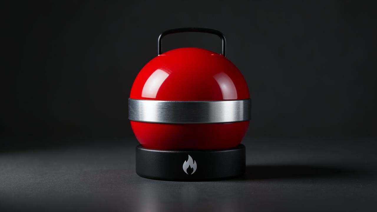 QuenchPod S compact suppression capsule in studio lighting